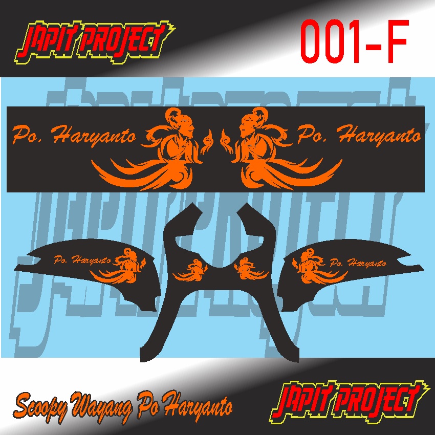 STIKER CUTTING VARIASI MOTOR ALL SCOOPY  GAMBAR WAYANG BUS HARYANTO 0-NPT