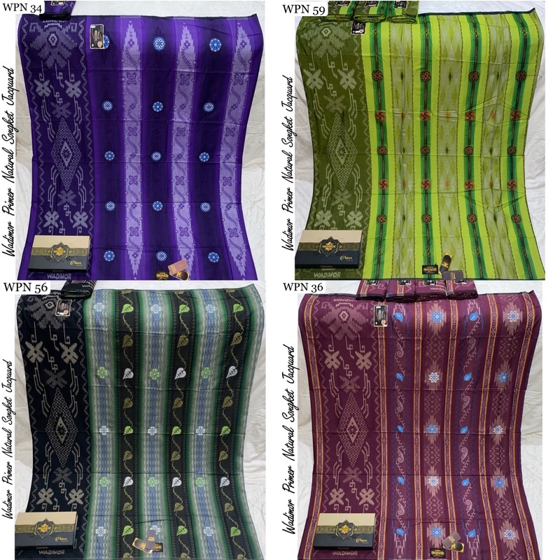 Sarung Wadimor Primer Natural Songket Jacquard Full Timbul - motif BHS Jaguar