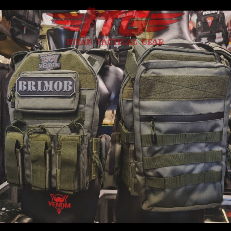 ROMPI BODYVEST TACTICAL VENOM MILITARY HIJAU ARMY