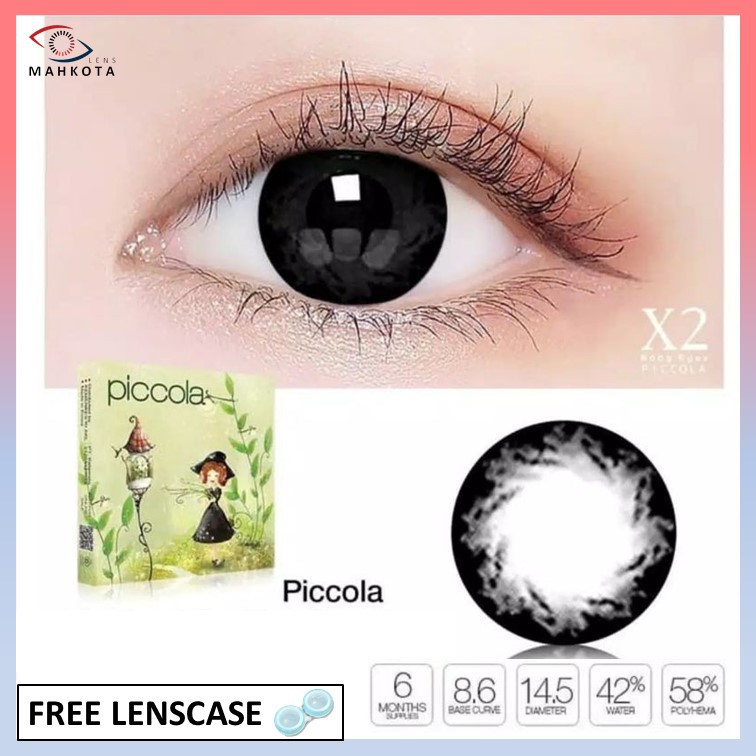 SOFTLENS X2 PICCOLA / NORMAL &amp; MINUS (-0.50 S/D -6.00) BY EXOTICON / DIA 14.5MM / SOFTLENS HITAM / BIG EYES / Softlen Soflen Soflens