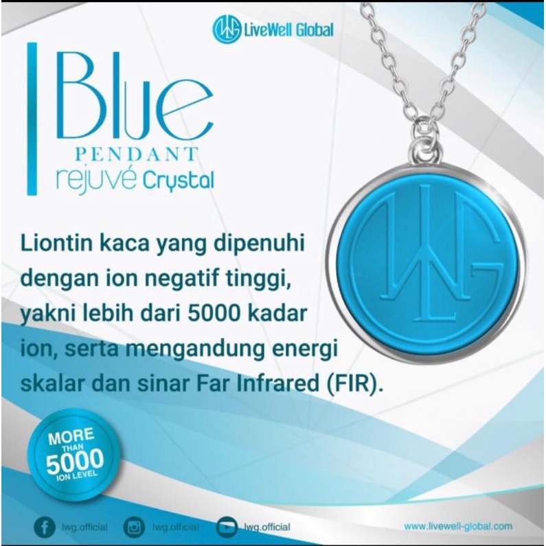Kalung Kesehatan LWG Blue Pendant