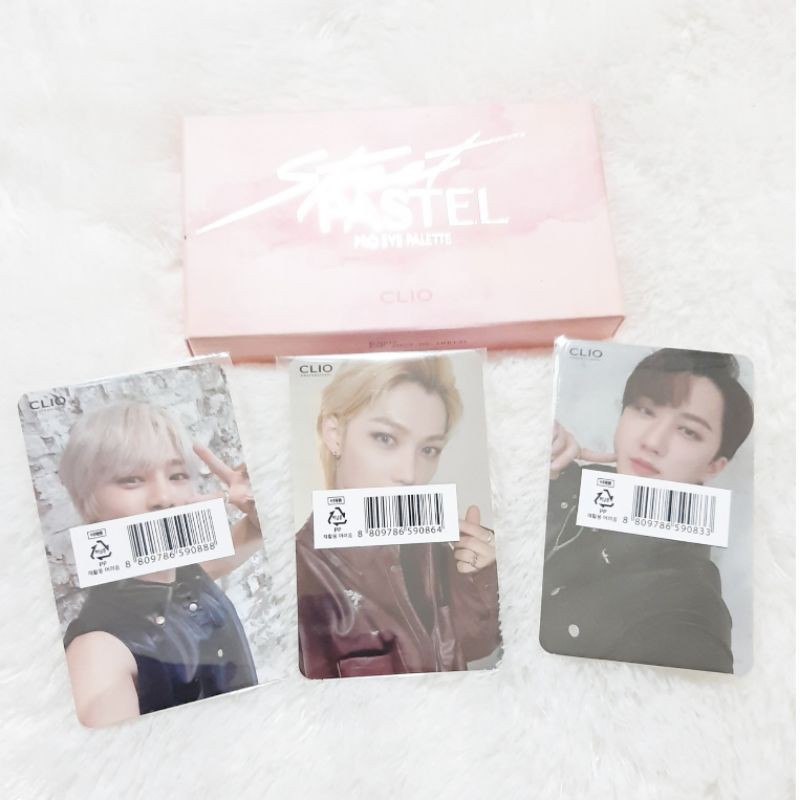 [BOOKED] CLIO X STRAYKIDS photocard pc clio felix, changbin, I.N, lee know, hyunjin, han jisung