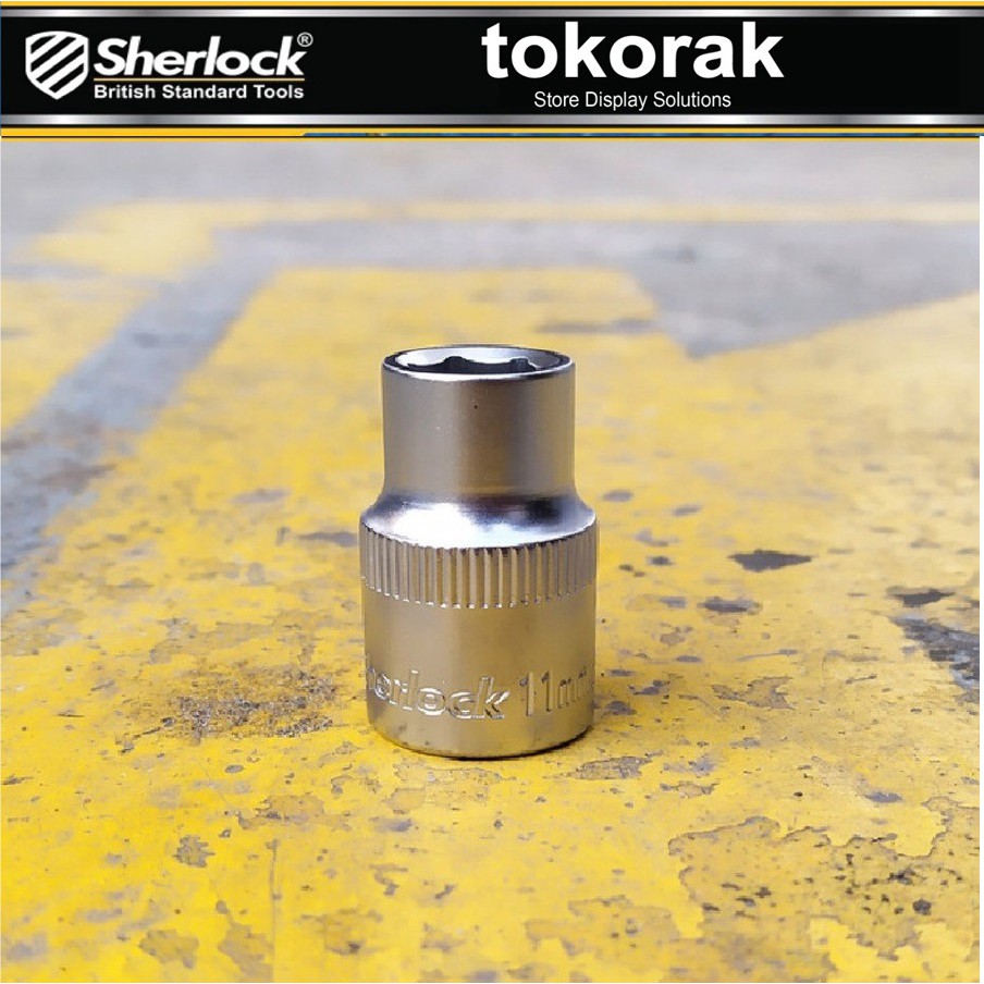 MATA KUNCI SOK 11 MM 1/2 INCH 6 PT SHERLOCK - MATA SHOCK