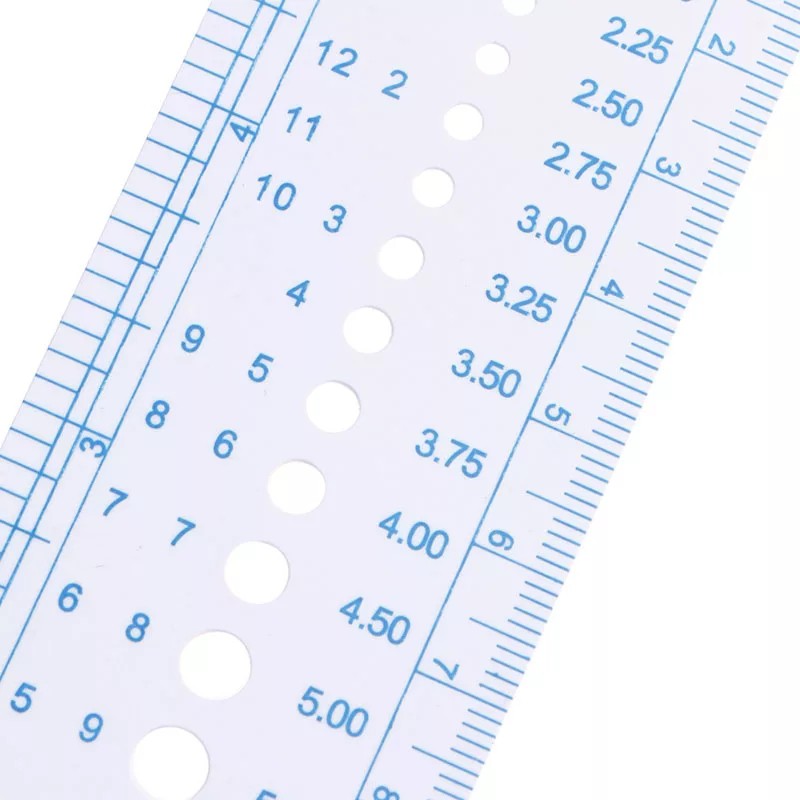 knitting gauge/ penggaris pengukur jarum rajut