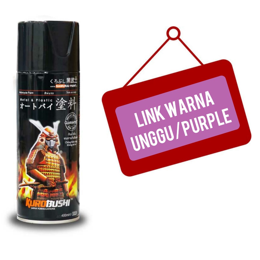 cat semprot samurai pilok pilox samurai varian violet unggu muda unggu tua lilac glosy metalic