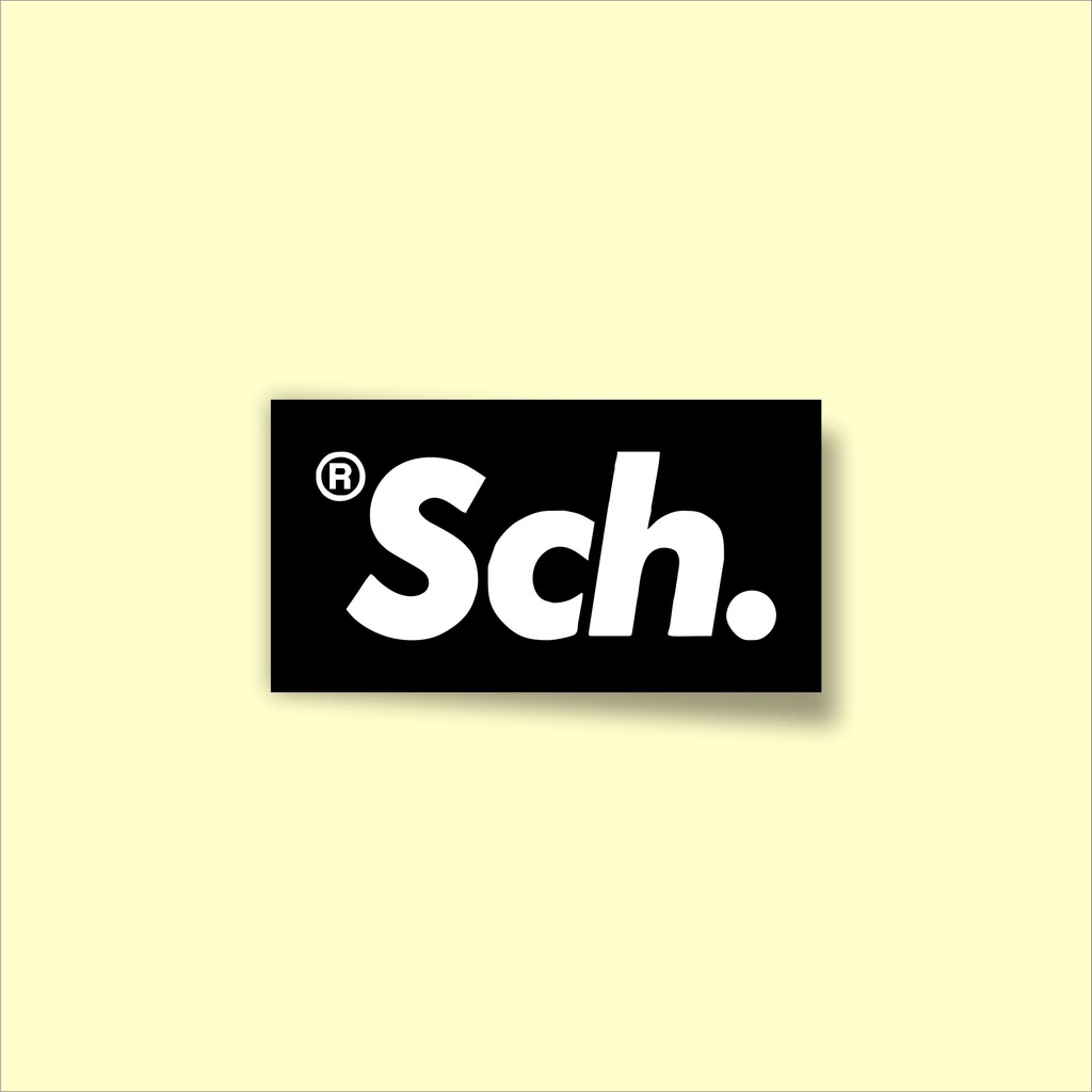 

stiker brand stiker distro murah Sch bahan graftac anti air