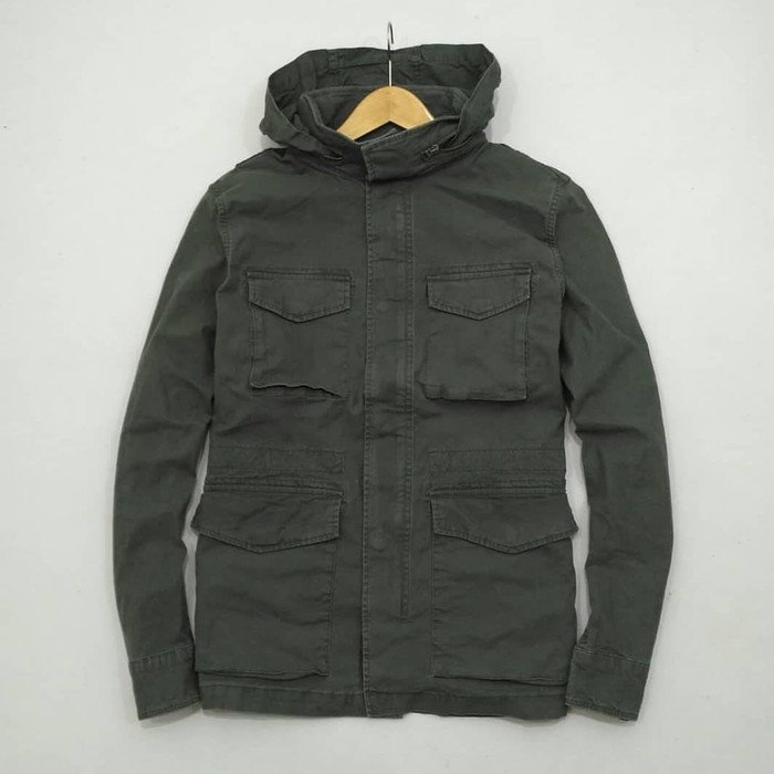 STOK BARU JAKET PARKA OLD NAVY HIDDEN HOOD ARMY GREEN ORIGINAL JACKET PALING MURAH