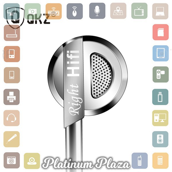 QKZ Bass Metal Earphone with Mic - QKZ-DM9 - Silver`A1GZMI-