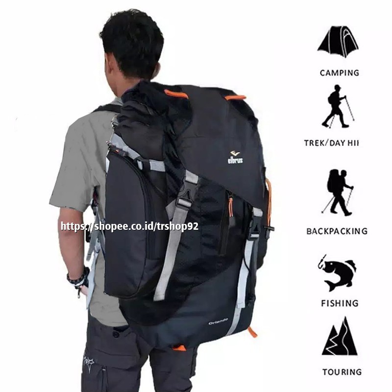 [BAYAR DITEMPAT] TAS CARRIER RANSEL GUNUNG 60 LITER OUTDOOR HIKING ADVENTURE