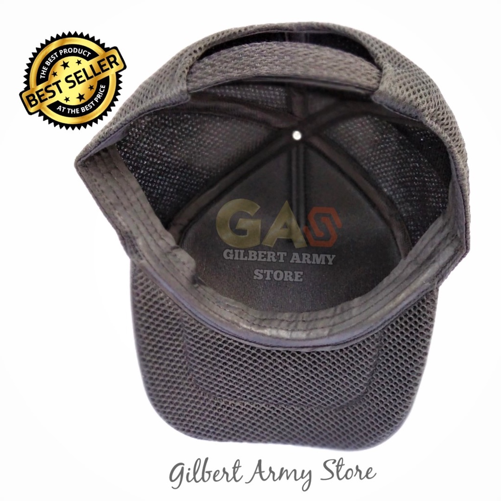 GILBERT ARMY STORE- Grosir Topi Velcro Perekat Jala Jaring Army Tan Gurun Murah kualitas premium