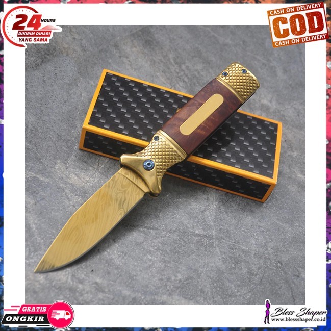 Chongming Pisau Lipat Outdoor Portable Knife Survival Tool - CM73 - Ye