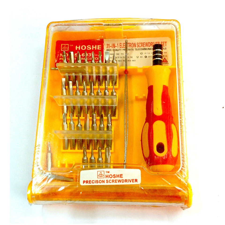 Obeng set 32 in 1 + pinset model kotak