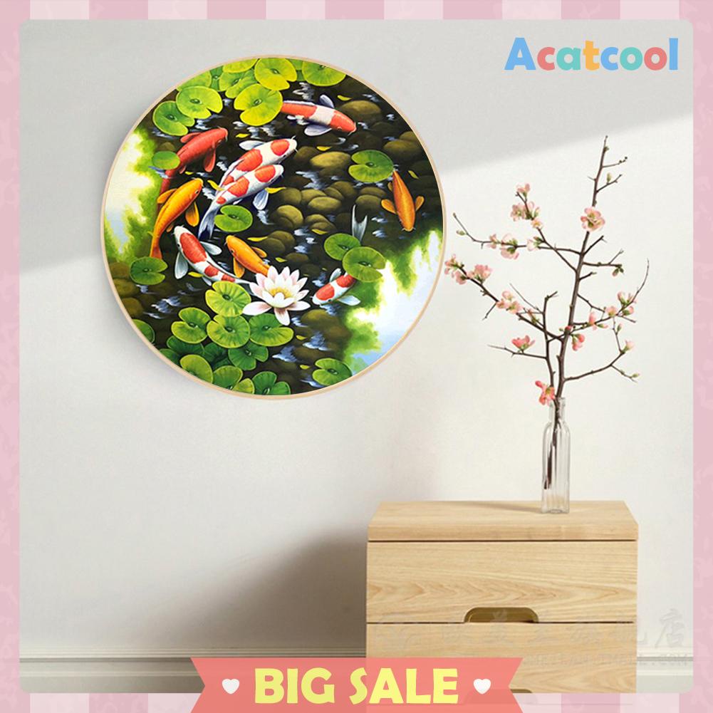 Lukisan Sulaman Berlian 5d Jahitan Bersilang Desain Fish Model Diy