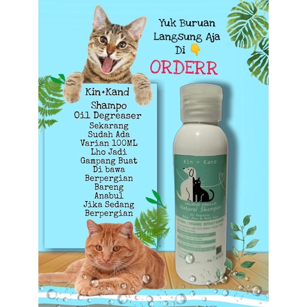 BARU 100ML! SHAMPO KUCING DEGREASER VANILA SHAMPO KUCING ANTI RONTOK