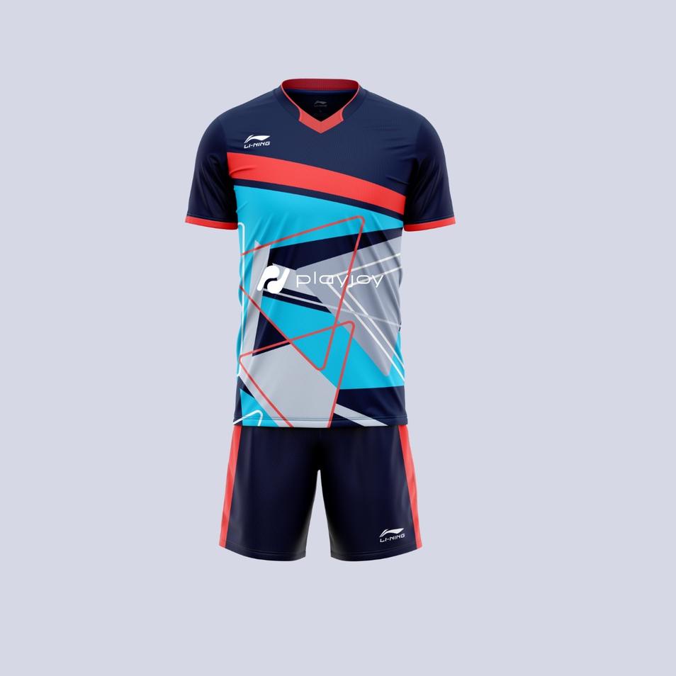 1 SET PAKAIAN OLAHRAGA BAJU KAOS BADMINTON LINING BULUTANGKIS VOLLY FUTSAL JERSEY PRINTING ‣ Tww31au