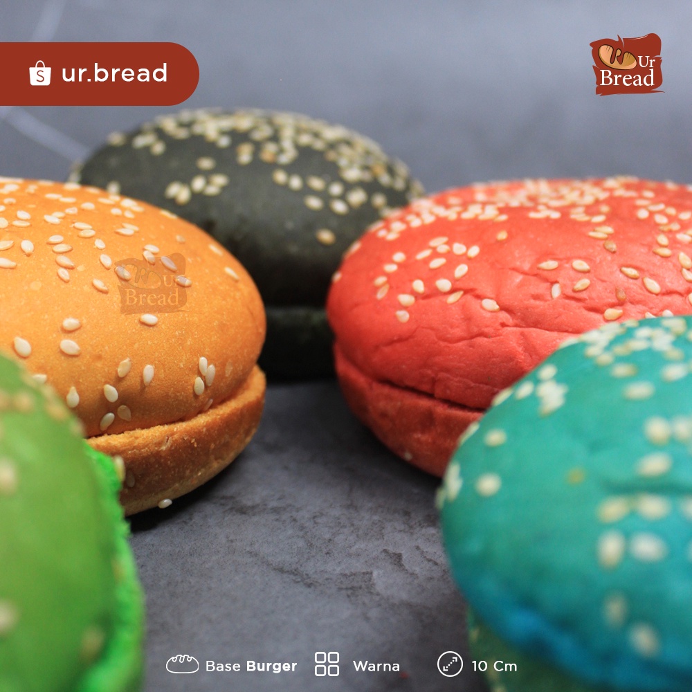 Roti Burger Warna 10cm | Base Burger 10cm