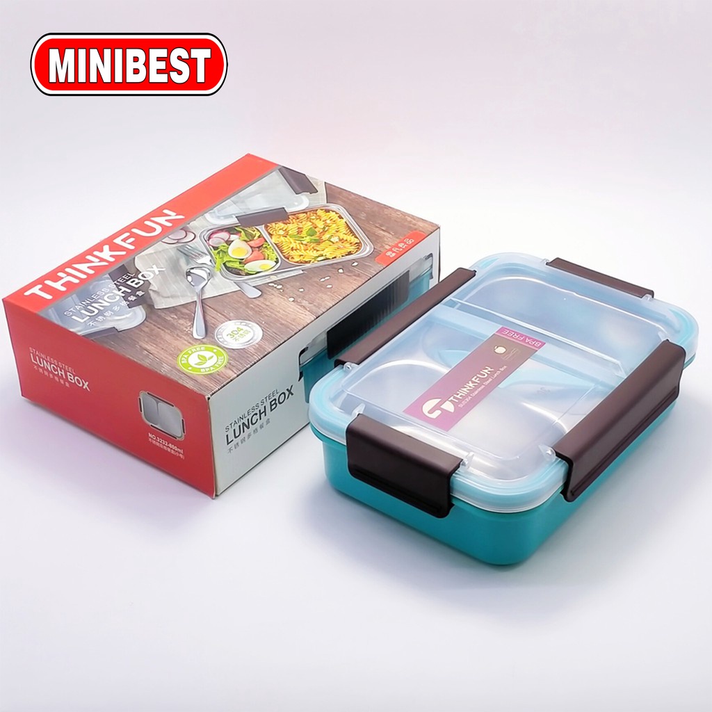 Stainless Steel Lunch Box Bento Kotak Makan Kotak Bekal Dewasa Anak Anti Karat SF-3233