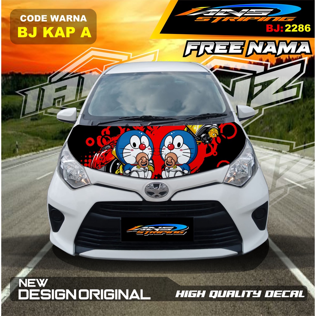 STIKER CUP DEPAN MOBIL AVANZA / VARIASI STIKER CUP DEPAN MOBIL XENIA / STIKER KAP CUP MOBILIO AGYA CALYA / STIKER MOBIL