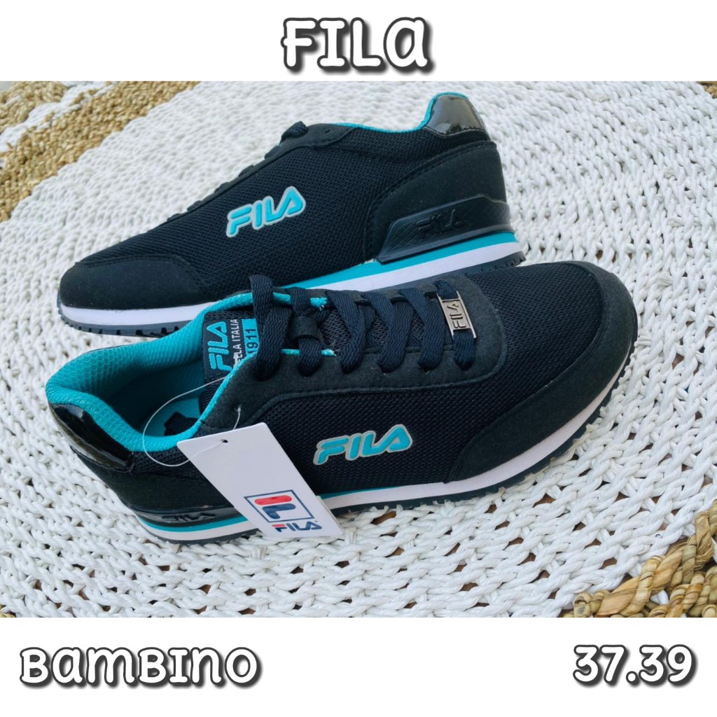 sepatu sport mix hitam biru