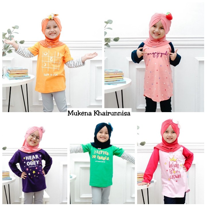 BAJU KAOS ANAK PEREMPUAN  MUSLIM AMMARKIDS