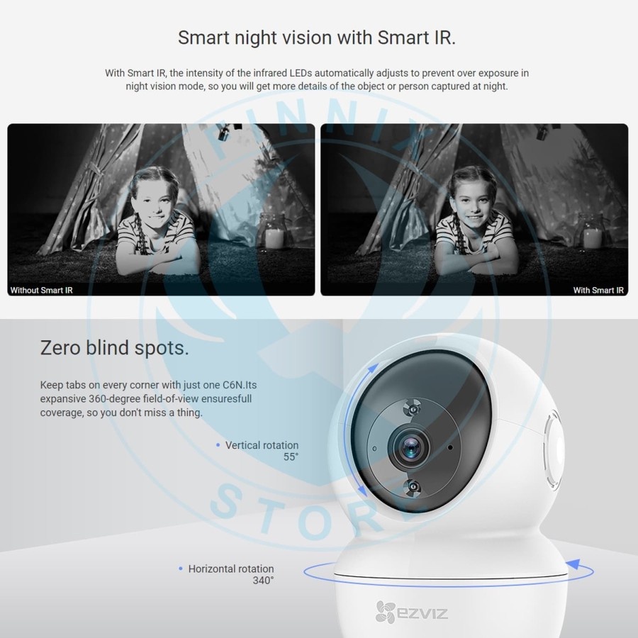 EZVIZ C6N 1080P 2MP / 4MP Dome Smart Wireless IP Camera CCTV GARANSI RESMI