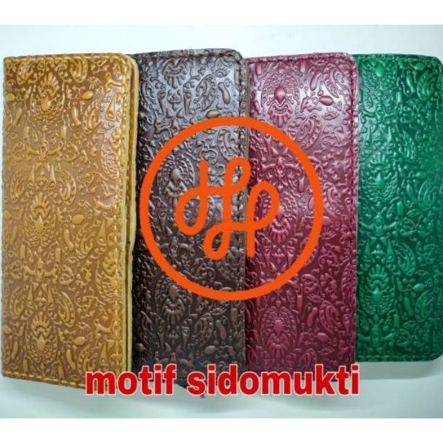 Berliano Dompet Kulit Asli Motif Batik