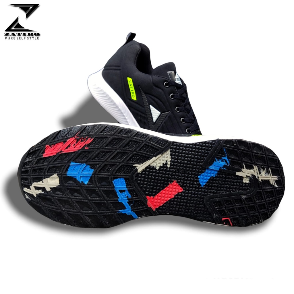 Sepatu Sneaker Style Fashion Pria Running Cowok Santai Sport Jalan Gaul Gaya Kuliah Hangout Brand Lokal Terbaru Zatiro Casual Murah