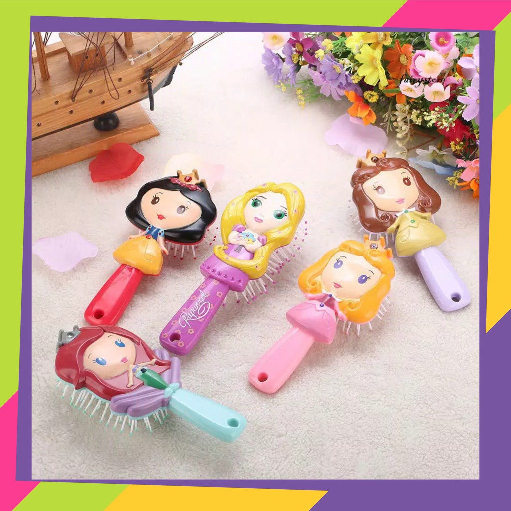 1378D1 / Sisir anak perempuan anti statis / Sisir anak 3D motif karakter