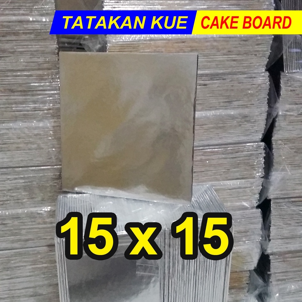 Tatakan kue 15x15 cm/ 15x15/ Cake Board / alas kue ulang tahun / alas kue kayu