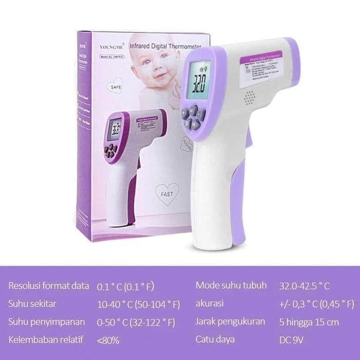 YOUNGME Termometer Infrared Digital Thermometer Gun YMITF01 Berry Mart