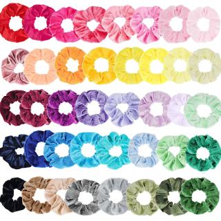 Ikat Rambut Ponytail Elastis Bahan Velvet Warna Polos Gaya Ikat Rambut Ponytail Elastis Bahan Velvet Warna Polos Gaya