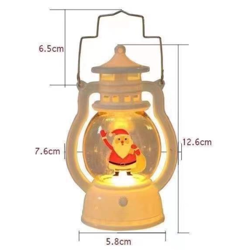 Lampu Malam LED Bentuk Lentera Stanta Claus Snowman Untuk Dekorasi Pohon Natal