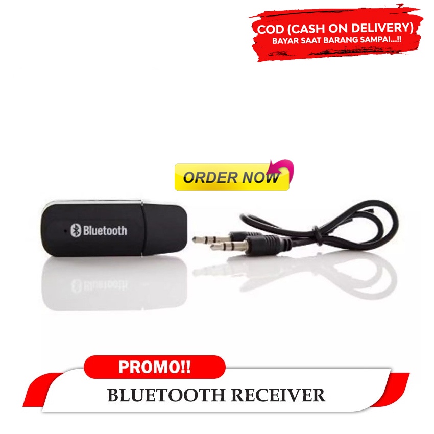 BISA COD - Audio Bluetooth Receiver Music USB With AUX 3.5MM Jack Car Mobil