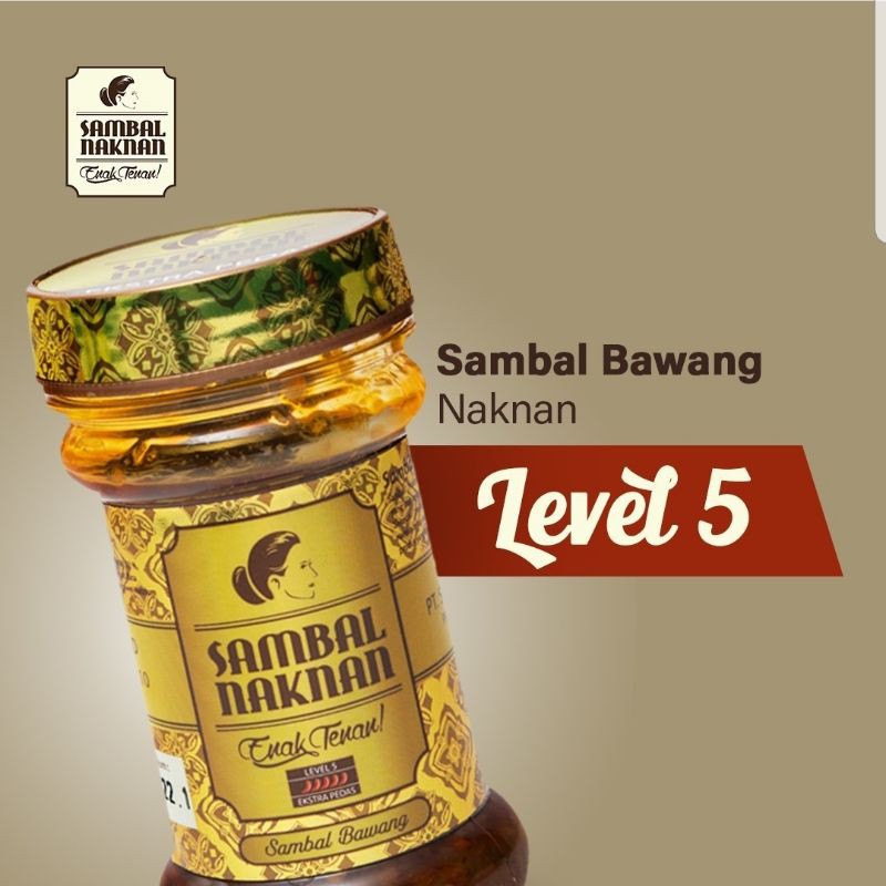 Sambal Naknan Level 5 (Super Pedas) (botol emas) + Bubble Wrap