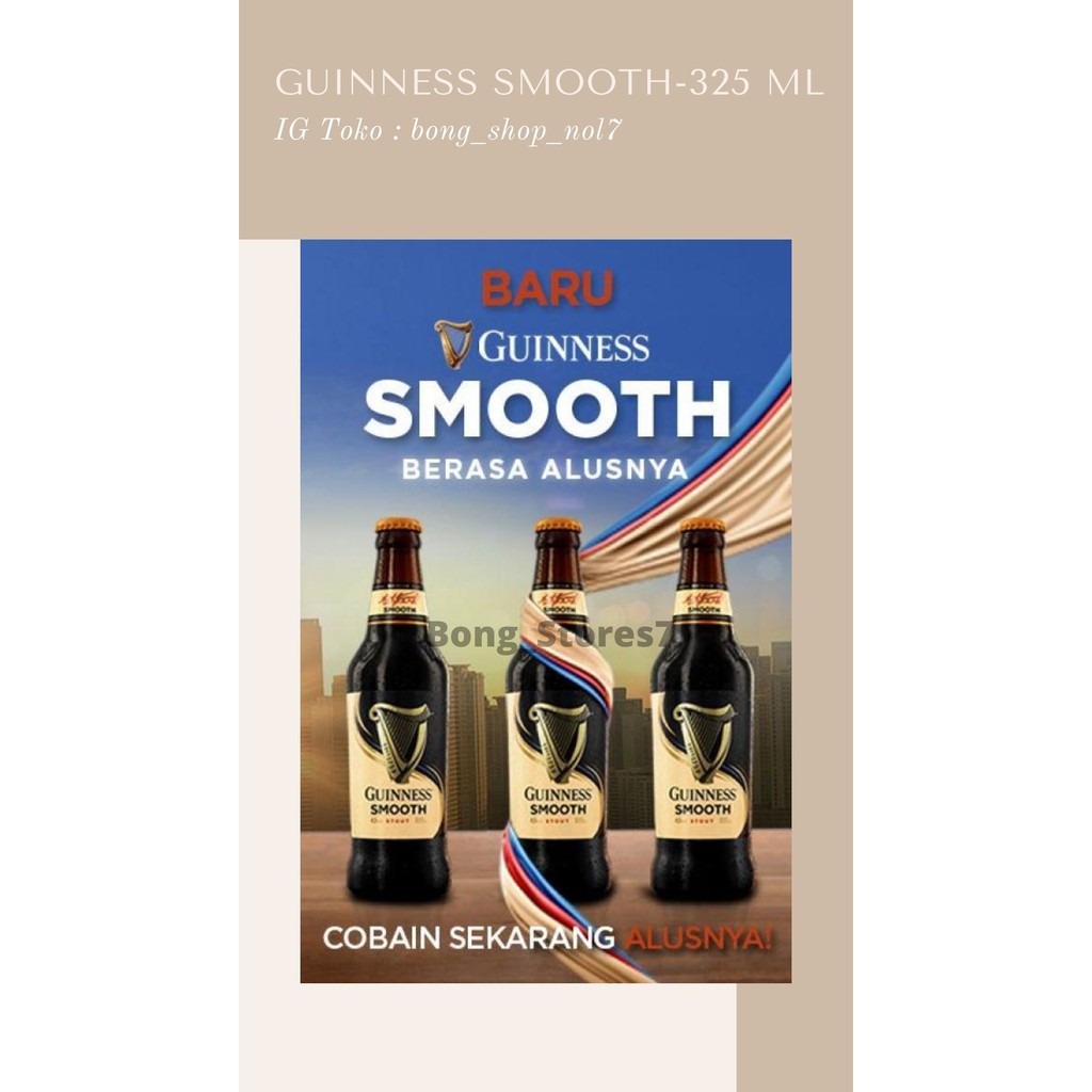 

Guienness Smooth|Guienness Smooth 325 ML|Minuman Smooth