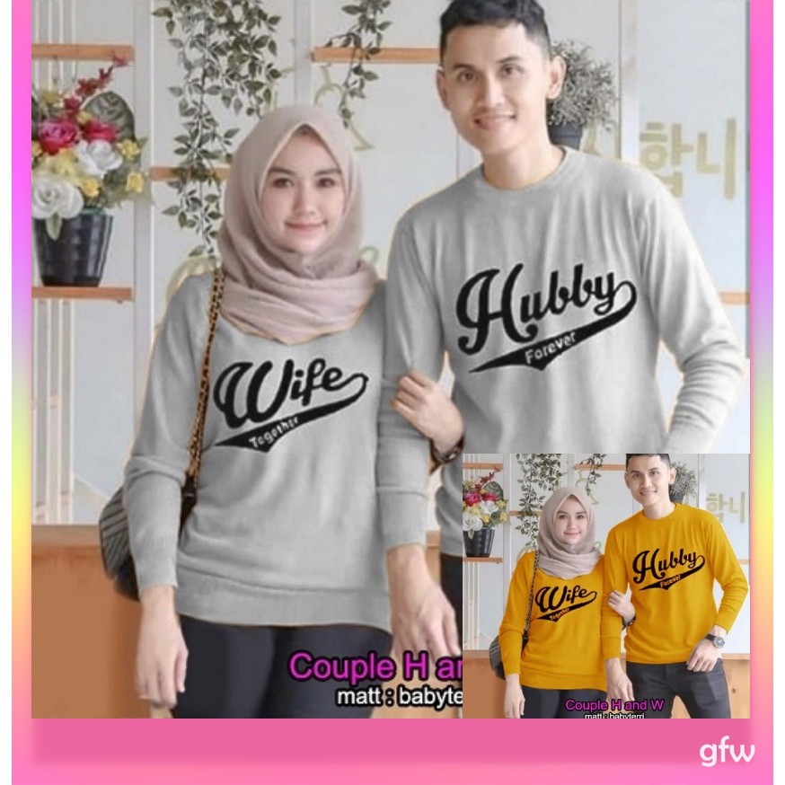 EXtraBONUS Atasan Kaos Couple XL GFW 8074 Baju Pasangan Casual KaosMurah
