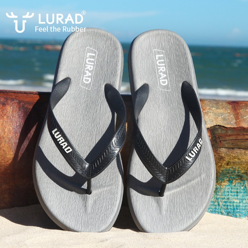 LURAD Sandal jepit baru Sepatu Tren pria musim panas non-slip luar sepatu fashion sudut pantai tidak licin