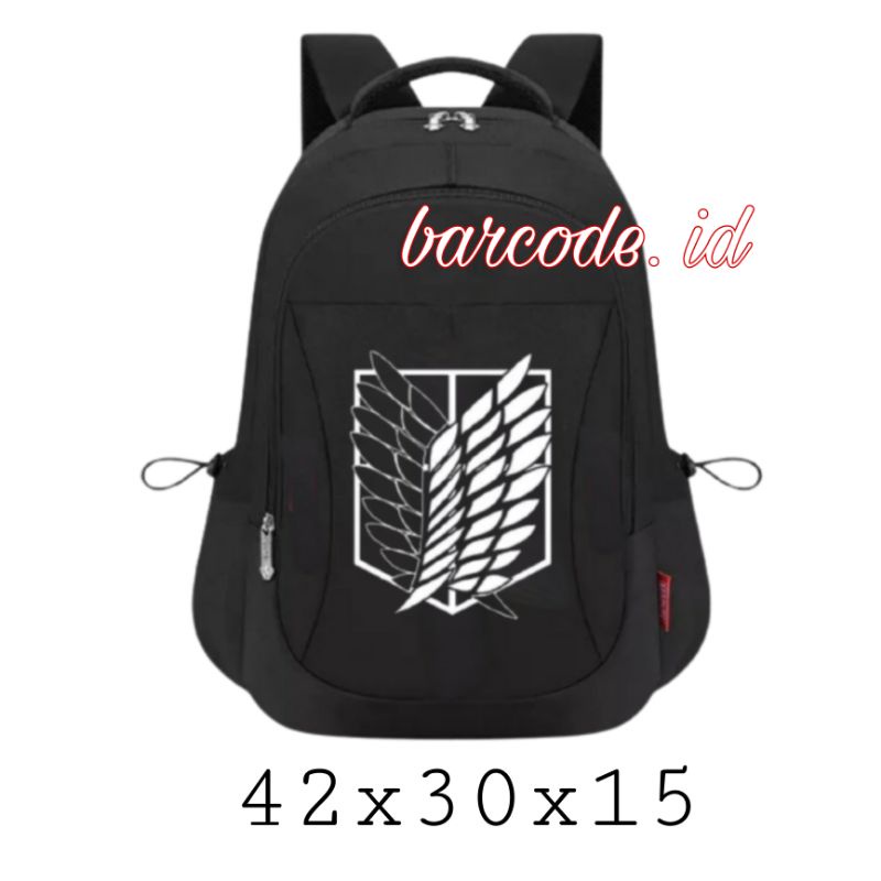 Tas Sekolah Ransel Backpack Cowok Cewek SMP SMA  SMU Kuliah Murah Kent Kent kanvas Murmer Abu AOT-Titan
