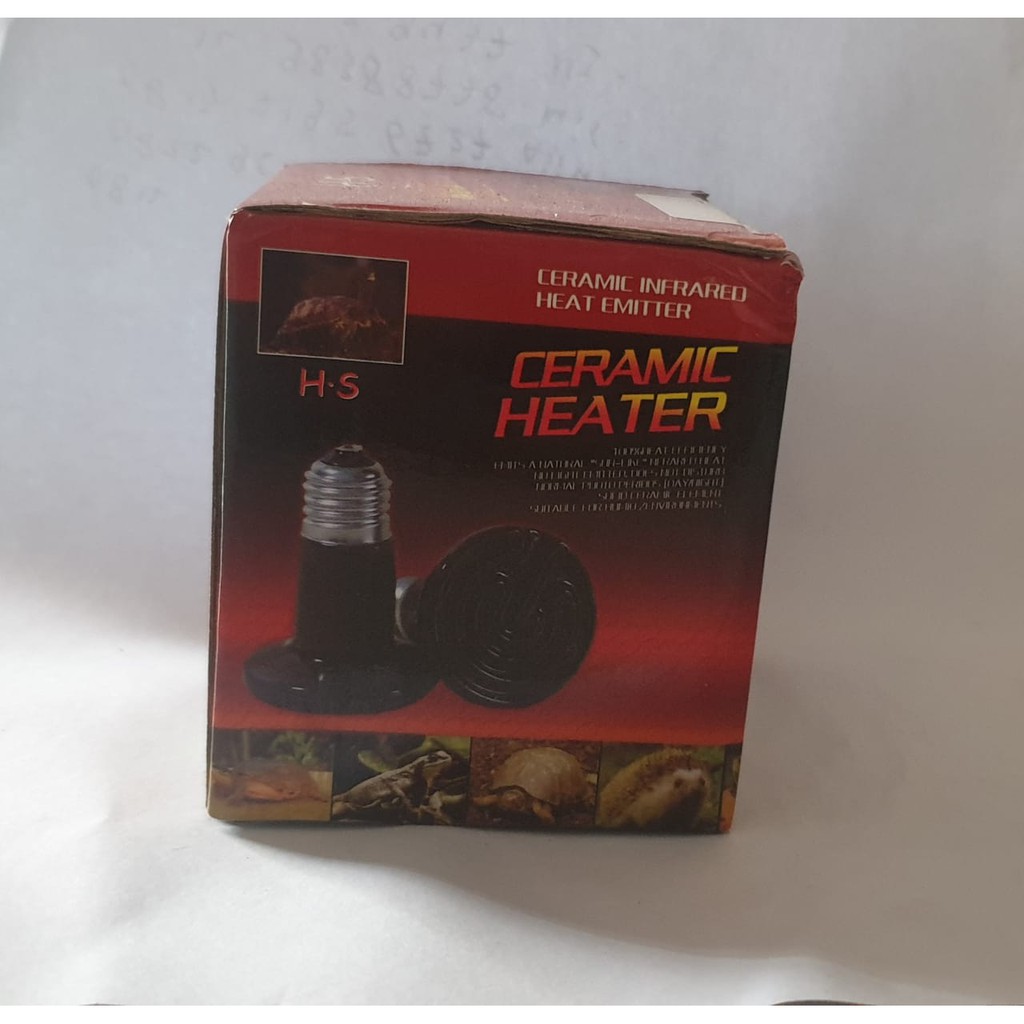 TBI Mini Ceramic Heat Emitter 25w 50w 75w 100w Bulb Lampu Pemanas Reptil Kadal Kura