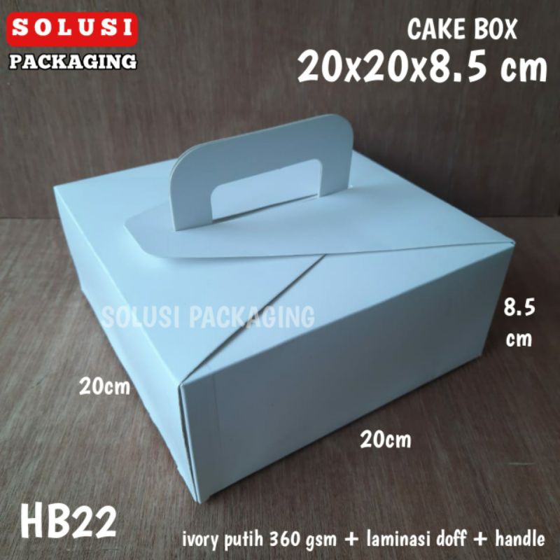 

isi 10 box kotak kue 20x20cm hb22 | kardus pizza tart parcel brownies cakebox