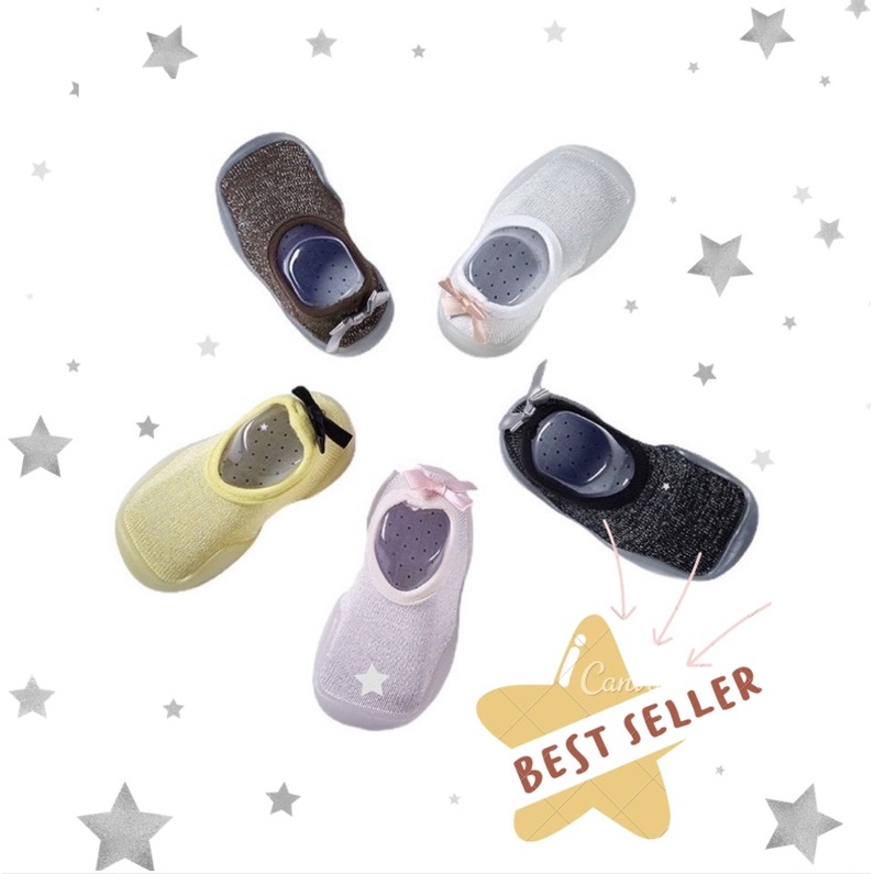 Sepatu Bayi Newborn Perempuan Cewek 1 Tahun Prewalker Shoes Baby Kaos Kaki Sepatu Anak Bayi Perempuan SKIDDERS PITA