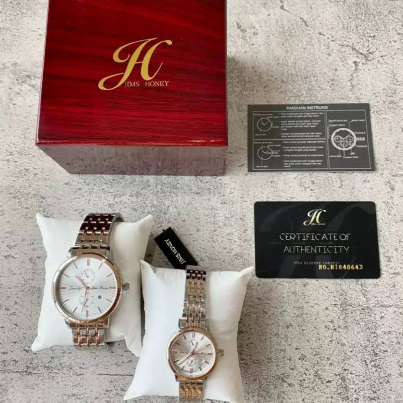 JAM TANGAN COUPLE/SATUAN KODE 8138 JIMSHONEY ( JT 8138 )