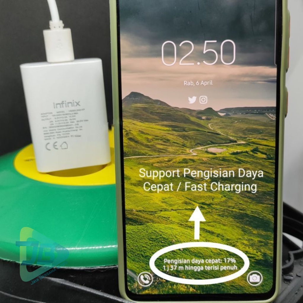 Charger Cashan Infinix Fast Charging 3A 33W ORIGINAL tipe c USB JB5807