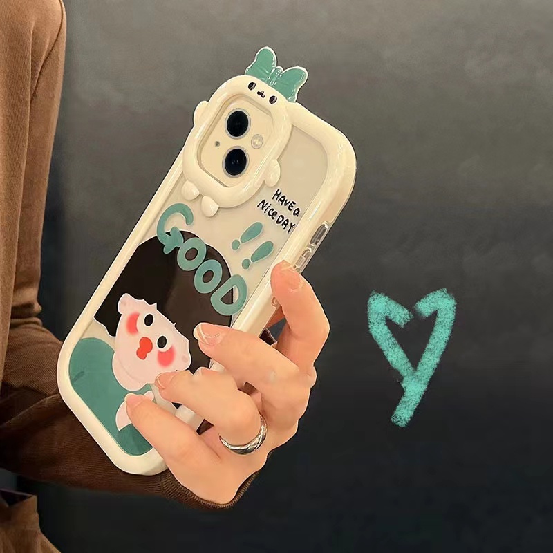 Ins Casing TPU iPhone 14 14pro 14max 14prm 13 13pro 13prm 11 6splus 7Plus 8Plus Xr XS 13 12pro Max Motif Monster Girl