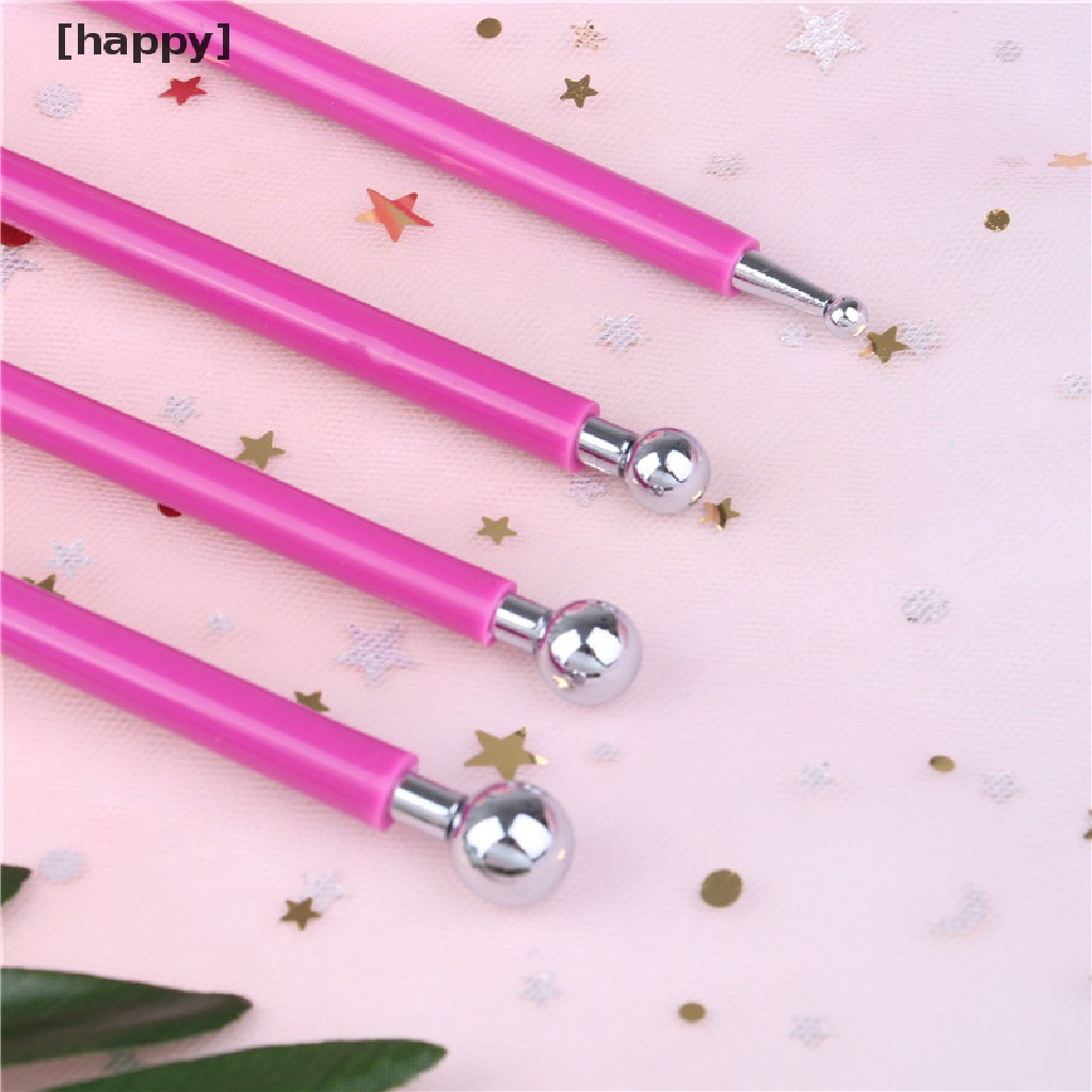 4pcs Pulpen Metal Bentuk Bunga Untuk Dekorasi Kue