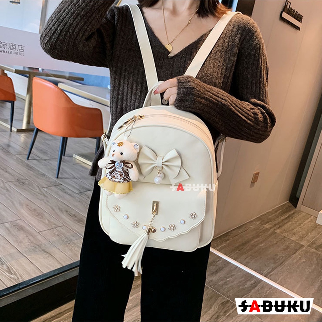 Tas Ransel Wanita 3in1 Ransel Sekolah Women BAG Fashion Korea Tas Wanita Remaja SMP SMA -212
