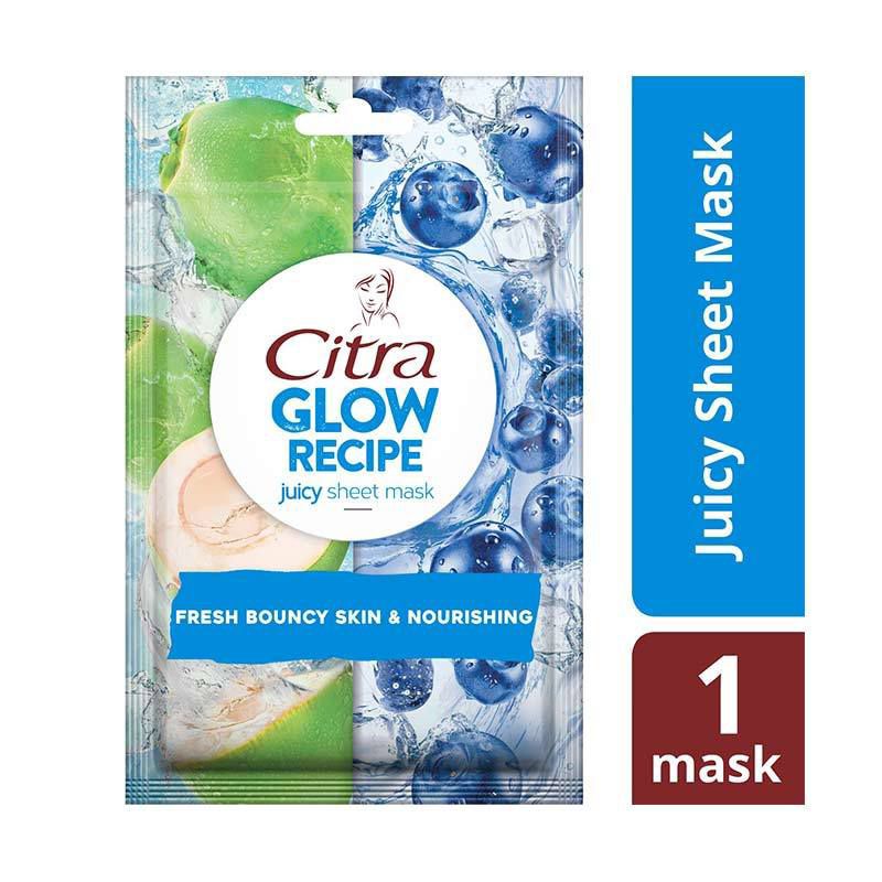 Citra Sheet Mask / Masker Wajah Coconut&Blueberry