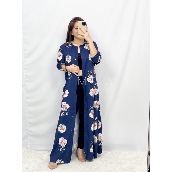 MDLV ~ 31190 Dahliana Outer Floral Long Outer Premium Fashion Import