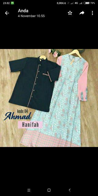 Gamis Couple Busui Motif Batik Bahan Dealova Mix Jersey Hanifah Ahmad By Shafeeya