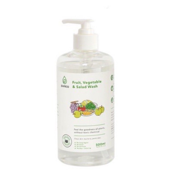 Pureco Liquid Fruit Vegetable Wash 500ml - Sabun Cuci Sayuran dan Buah